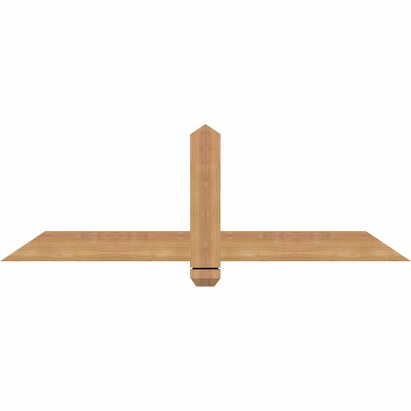 Ekena Millwork Eugene Smooth Timber Gable Bracket, Western Red Cedar, 48"W x 16"H x 1 1/2"D x 3 1/2"F, 8/12 Pitch GBW048X16X0204EUG00SWR - main